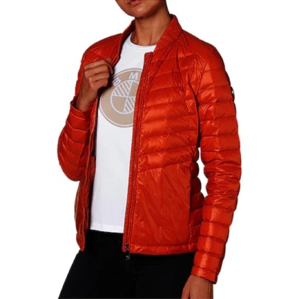 BMW Red puffer bomber jacket women’s small NWT S